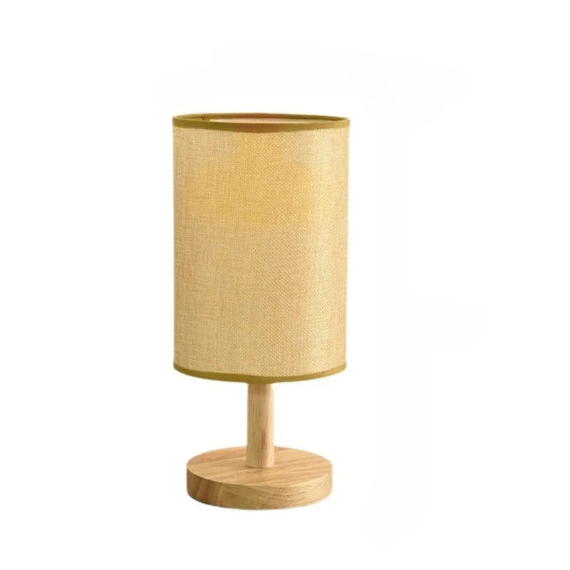 USB Plug Night Light Chinese Style Lamp LED Table Lamp Simple Dimmable Fabric Lampshade Living Room Bedroom Bedside Lighting