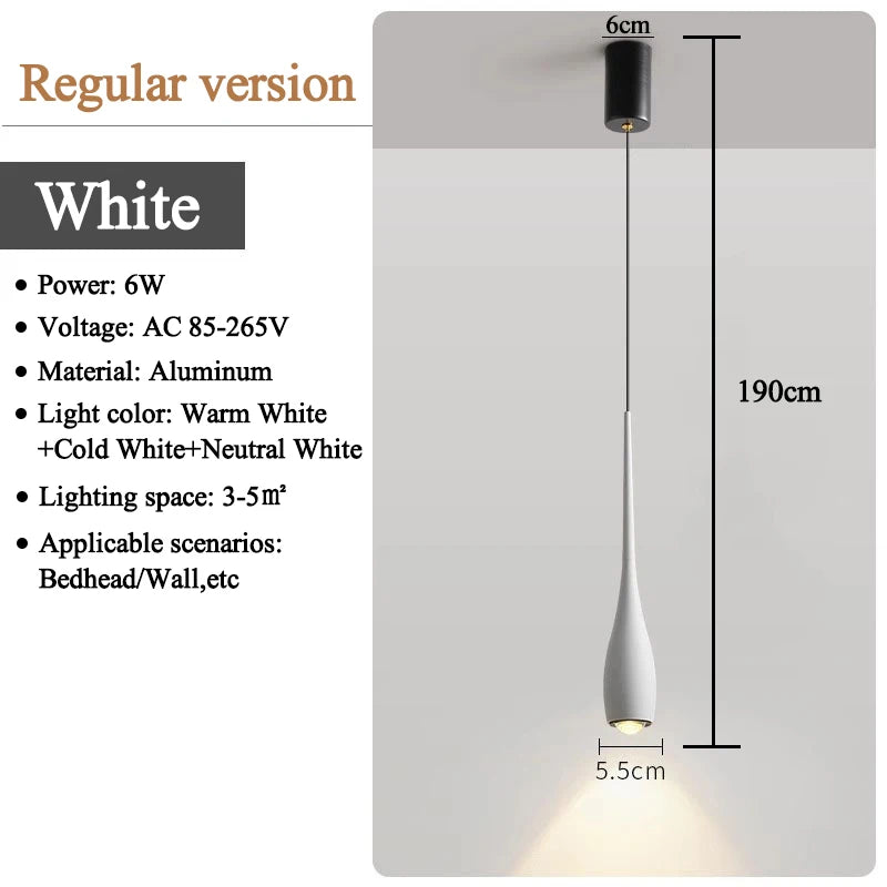 Minimalist LED Pendant Light - Regular-White