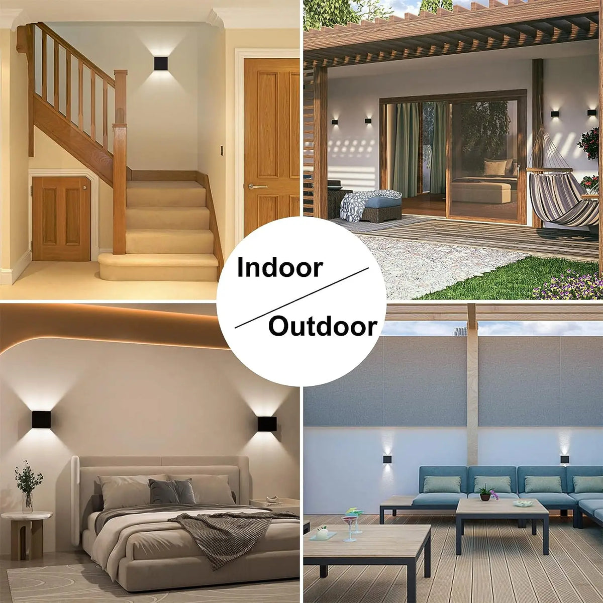 Led Wall Lamp Waterproof IP65 7W Outdoor Indoor Lighting Wall Light for Garden Porch AC 90-260V Living Room Decoration