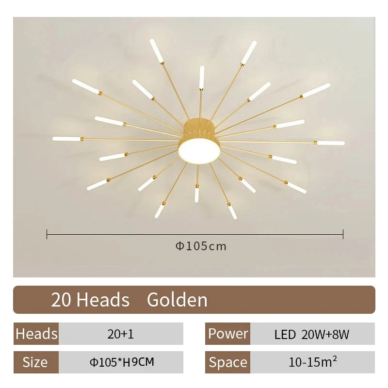 Creative Fan Shaped LED Ceiling Lamp Modern Living Room Light Home Decor Dining Bedroom Kids Room Interior Ceiling Pendant Lamp