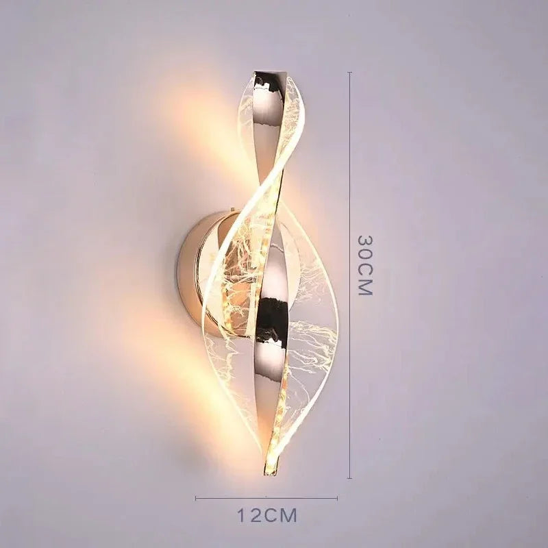Nordic LED Wall Lamp Living Room Indoor Lighting Originality Lamps Home Decoration Aisle Modern LED Acrylic Bedside Wall Light
