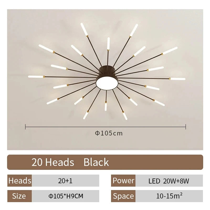 Creative Fan Shaped LED Ceiling Lamp Modern Living Room Light Home Decor Dining Bedroom Kids Room Interior Ceiling Pendant Lamp