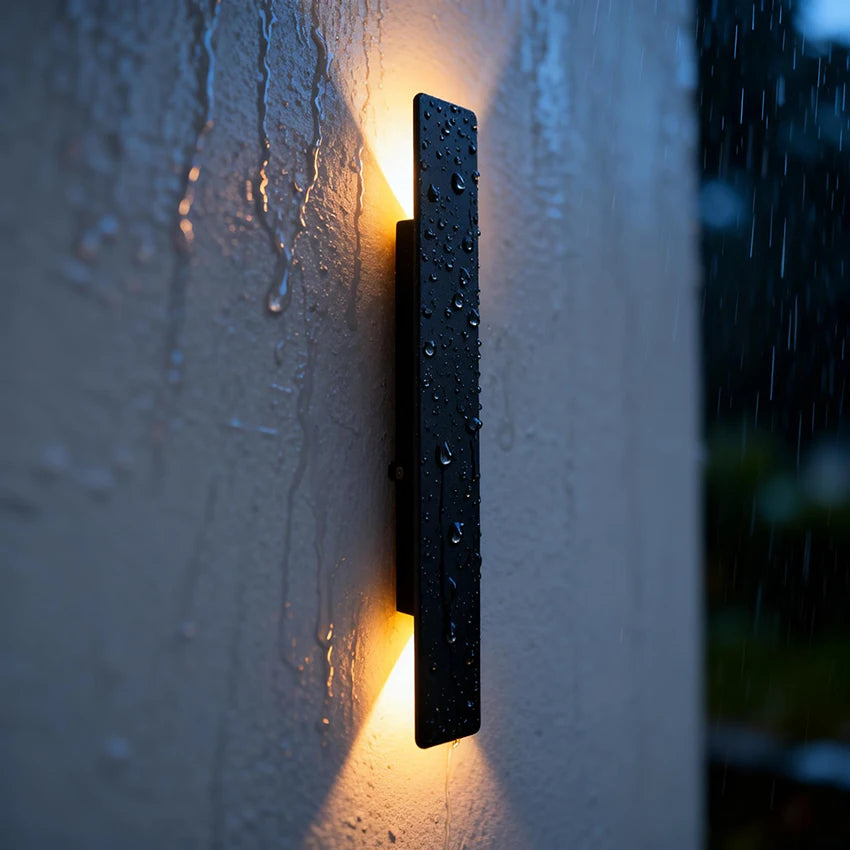 Outdoor LED Wall Lamp IP65 Waterproof Aluminum up down Light 18W 110V/220V Black White for Courtyard Porch Exterior Lighting