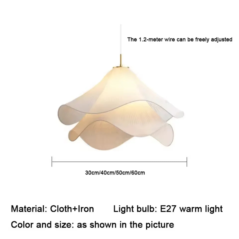 Hemp Rope Flower Pendant Lamp LED Chandelier Home Decoration Living Room Dining Indoor Bedroom Bedside Height Adjustable