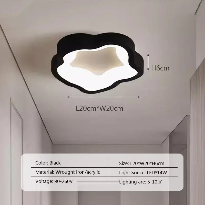 Nordic LED Ceiling Lamp for Living Dining Room Bedroom Aisle Cloakroom Balcony Ceiling Chandelier Indoor Decor Lighting Fixtures