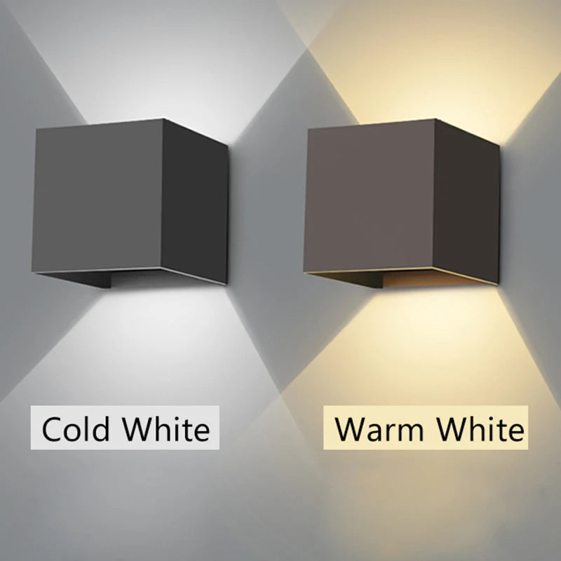 Led Wall Lamp Waterproof IP65 7W Outdoor Indoor Lighting Wall Light for Garden Porch AC 90-260V Living Room Decoration