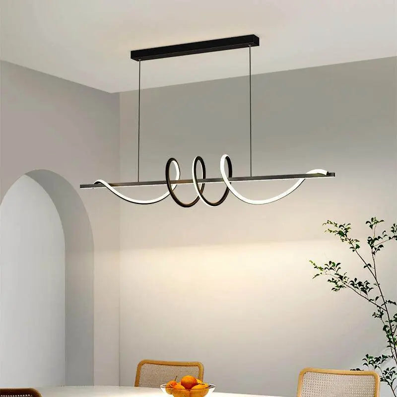 Modern Led Pendant Lights Home Decor for Living Room Dining Room Kitchen Office Bar Hanging Lamp Minimalist Chandelier Lustre