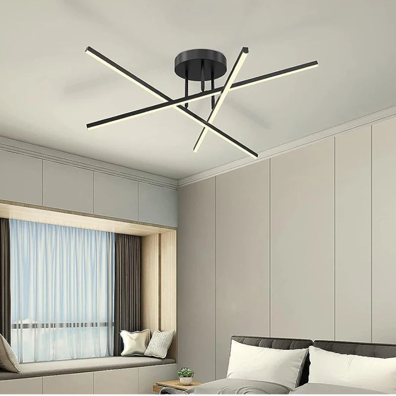 Ceiling Light Simple Modern Bedroom Atmosphere Duplex Villa Hall Nordic Lamps Minimalist Living Room Lamp Room Ceiling Lights