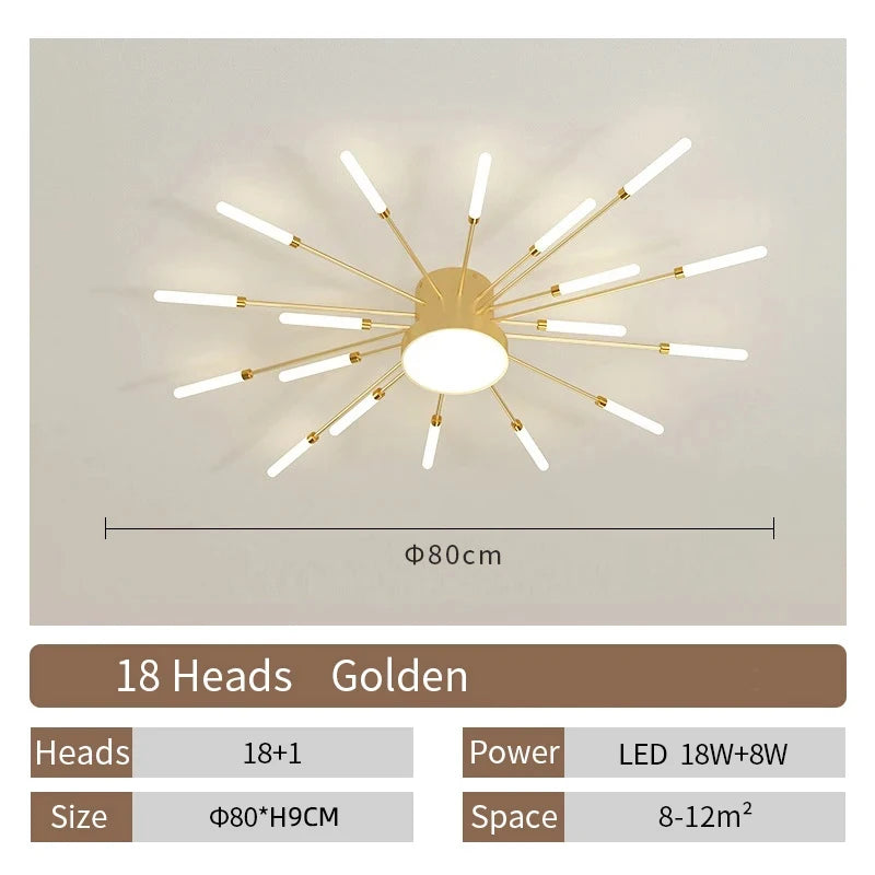 Creative Fan Shaped LED Ceiling Lamp Modern Living Room Light Home Decor Dining Bedroom Kids Room Interior Ceiling Pendant Lamp