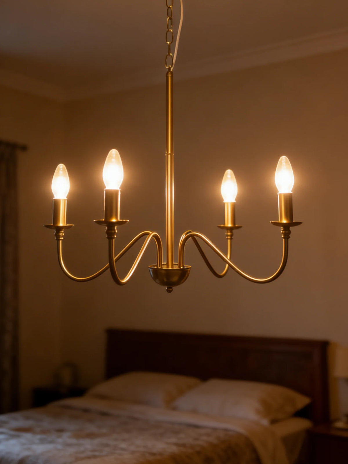 Simple Black/Gold Pendant Lights Vintage Candle Suspension Lamps for Living Room Bedroom Restaurant E14 Chandeliers Lighting