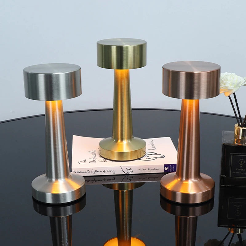 Metal Rechargeable Touch Table Lamp