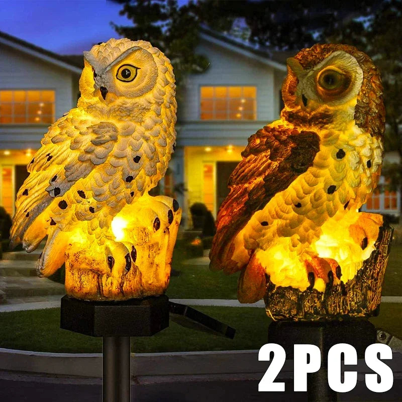 Solar Owl Garden Light