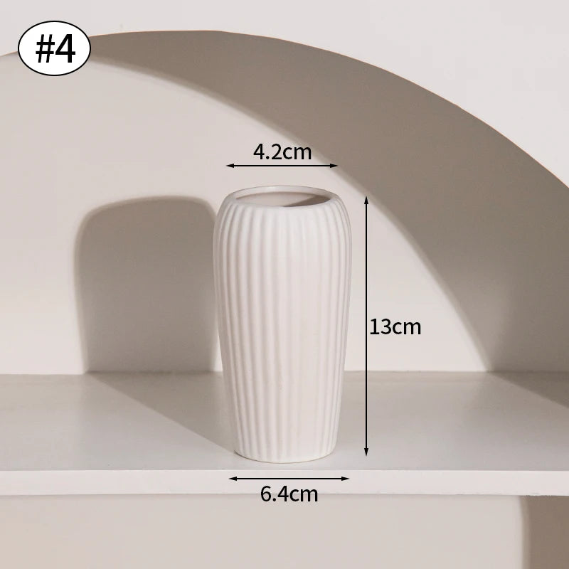 Nordic White Ceramic Vase