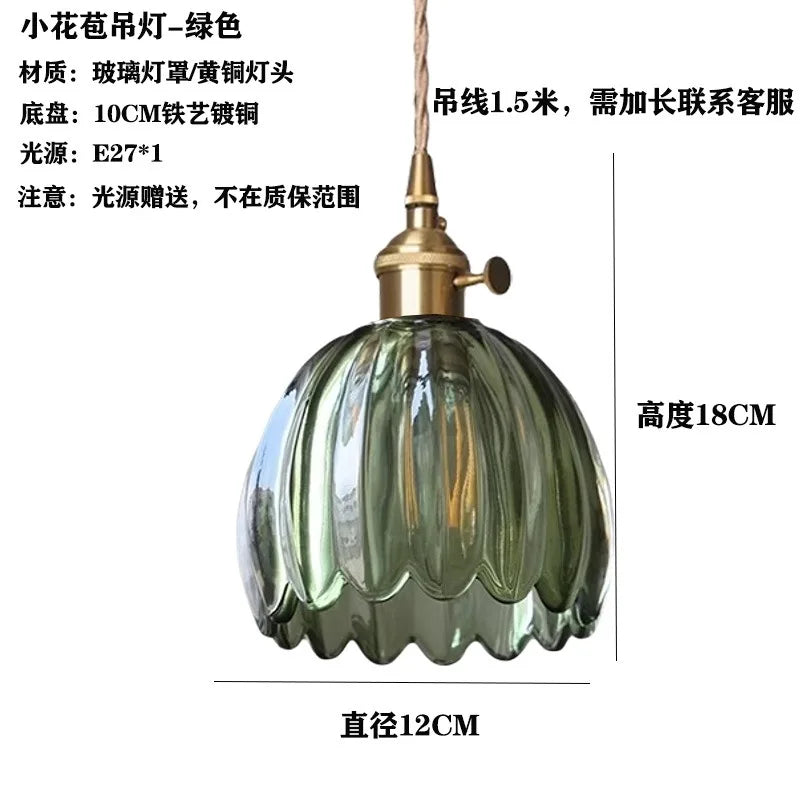 Green Glass LED Pendant Light