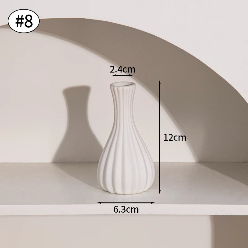 Nordic White Ceramic Vase