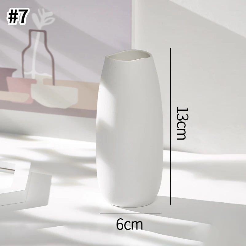 Nordic White Ceramic Vase