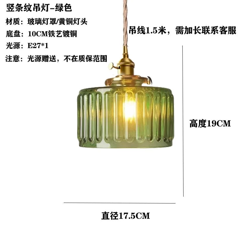Green Glass LED Pendant Light
