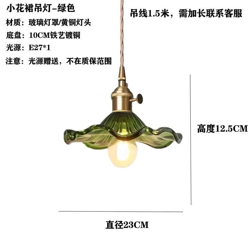 Green Glass LED Pendant Light