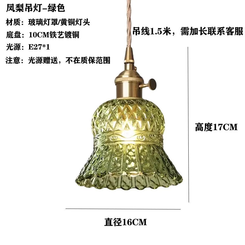 Green Glass LED Pendant Light