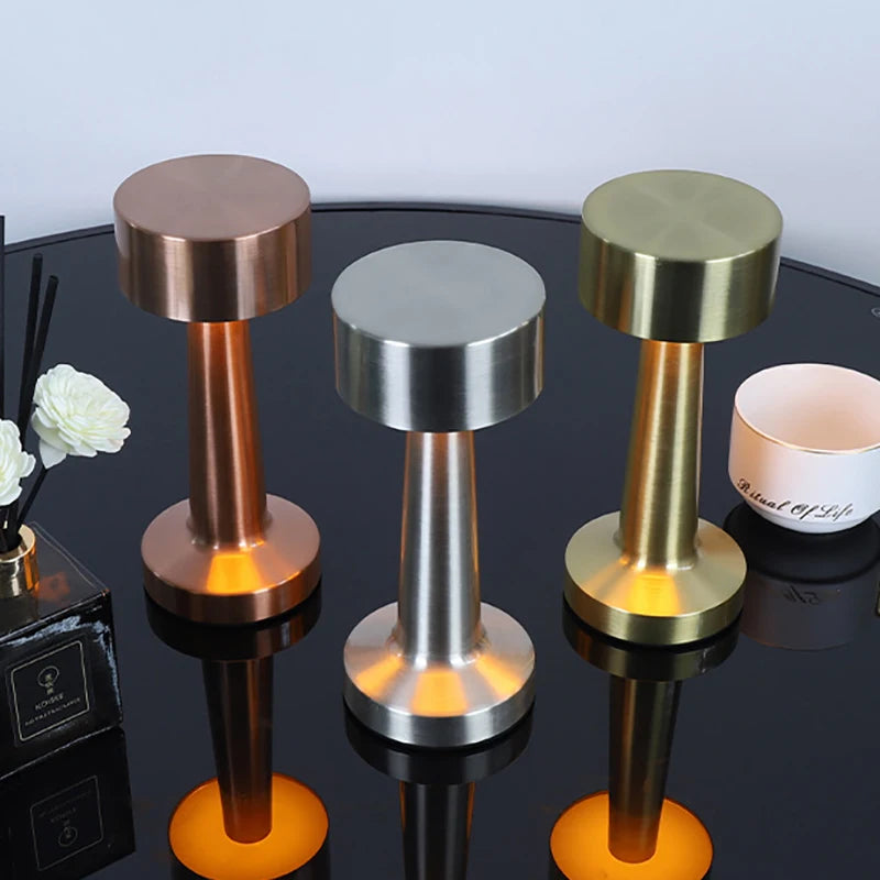 Metal Rechargeable Touch Table Lamp