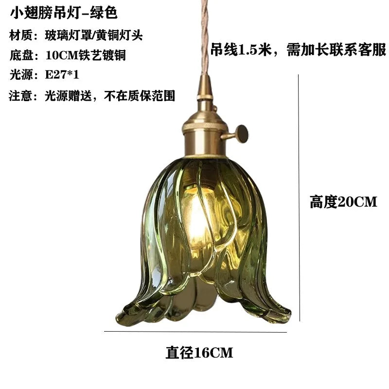Green Glass LED Pendant Light