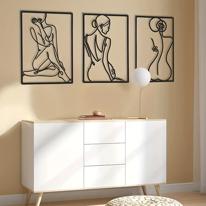 Abstract Metal Wall Sculpture Set