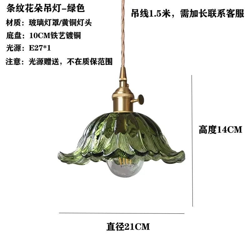 Green Glass LED Pendant Light