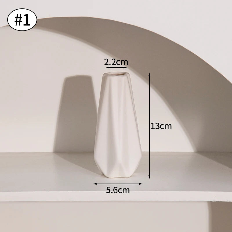 Nordic White Ceramic Vase