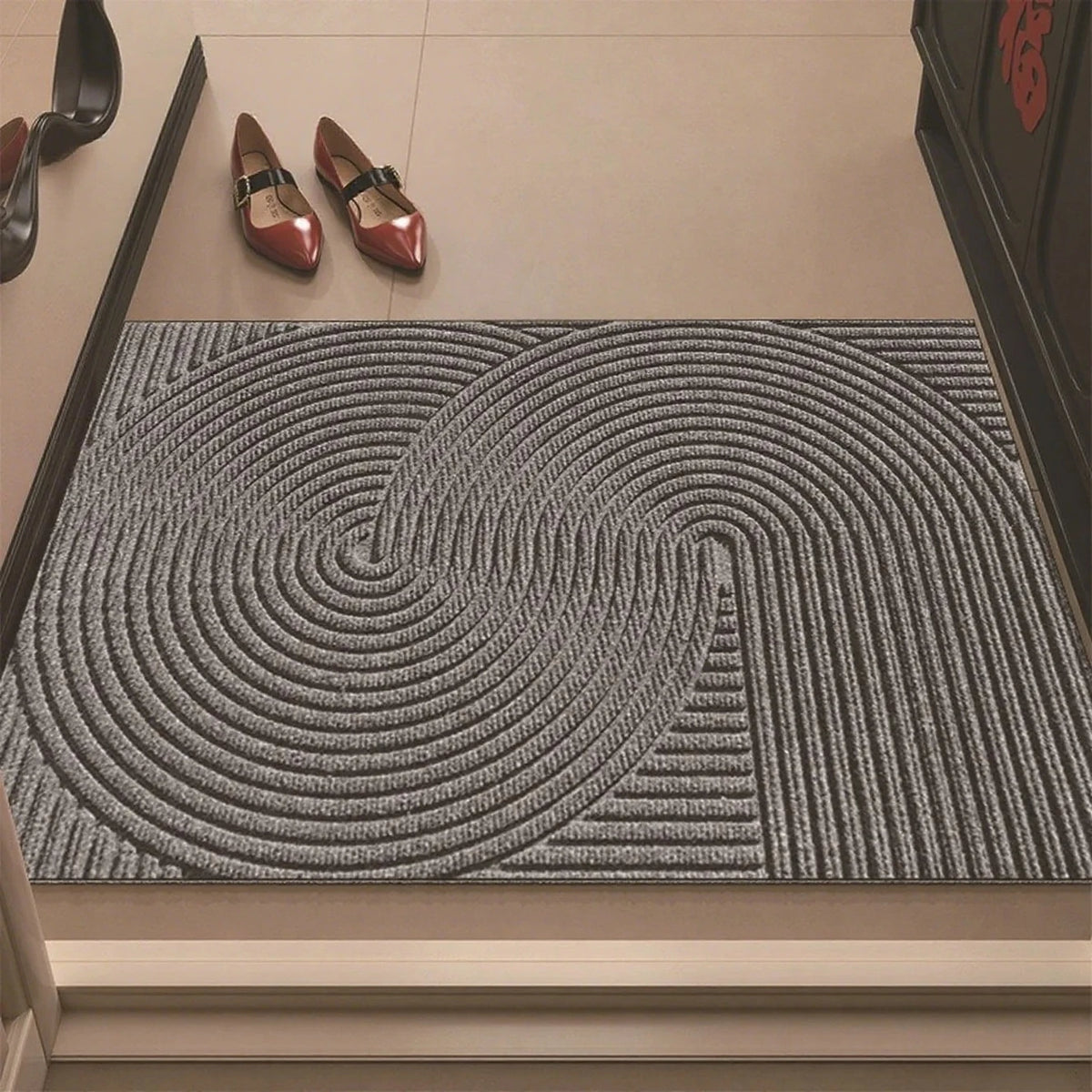 Geometric Stripe Door Mat