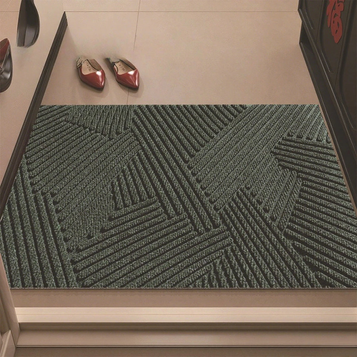 Geometric Stripe Door Mat