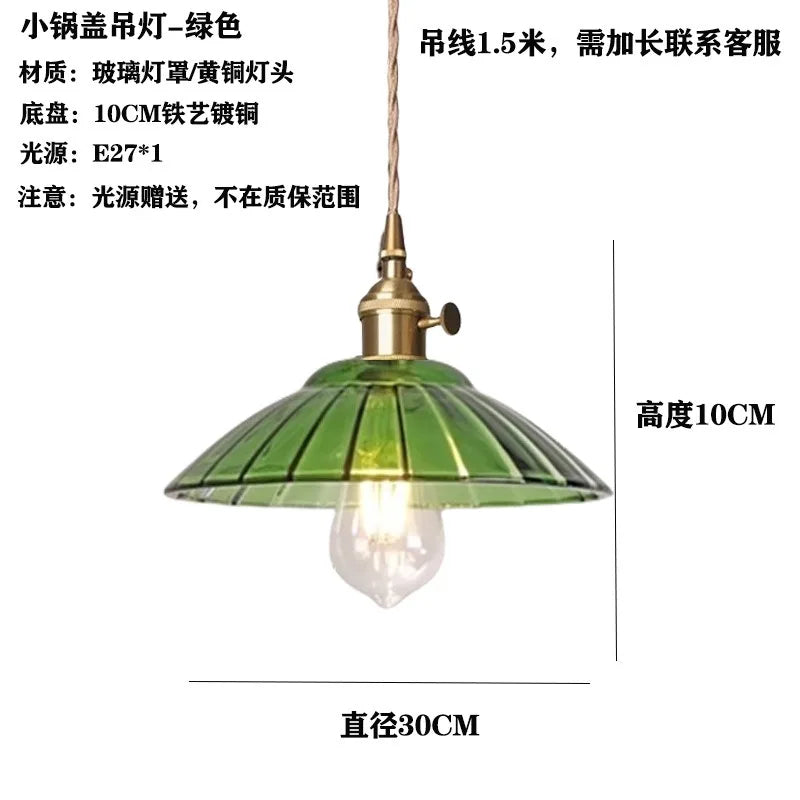 Green Glass LED Pendant Light