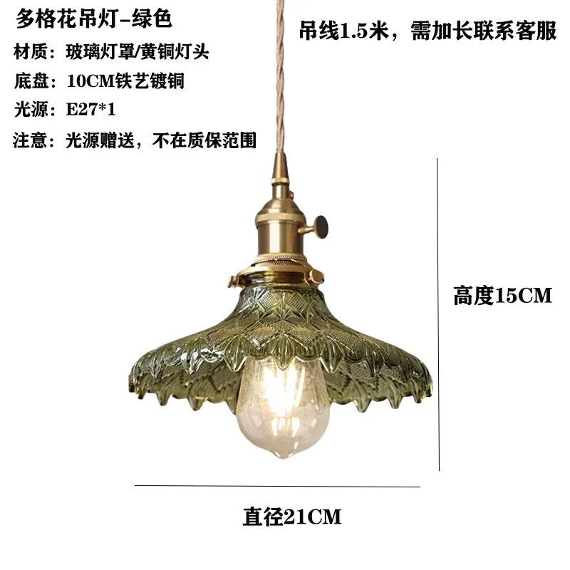 Green Glass LED Pendant Light