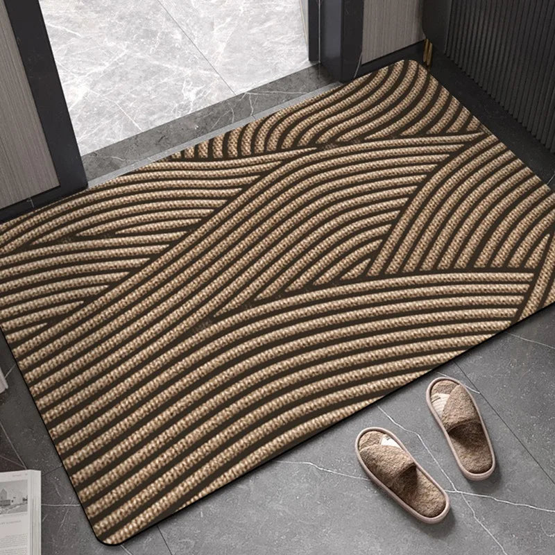Geometric Stripe Door Mat