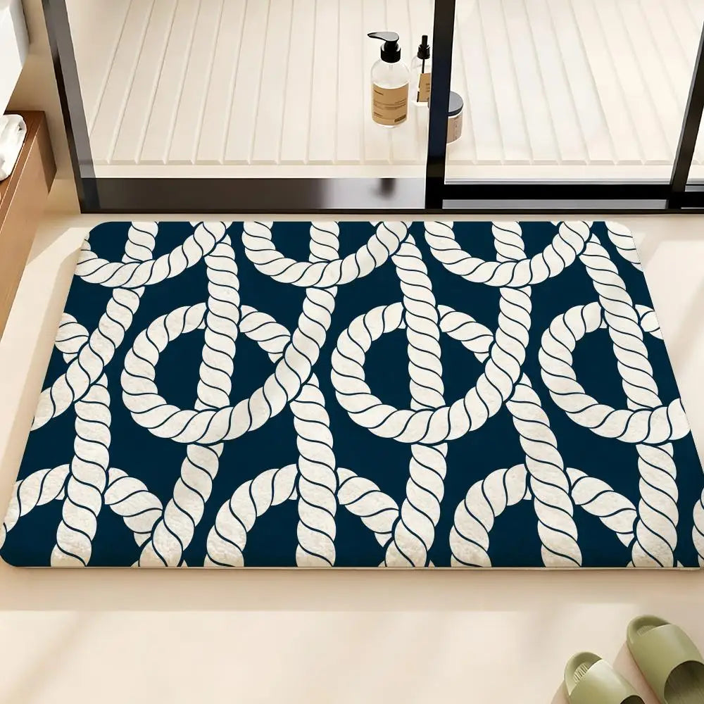 Nautical Rope Knot Flannel Rug
