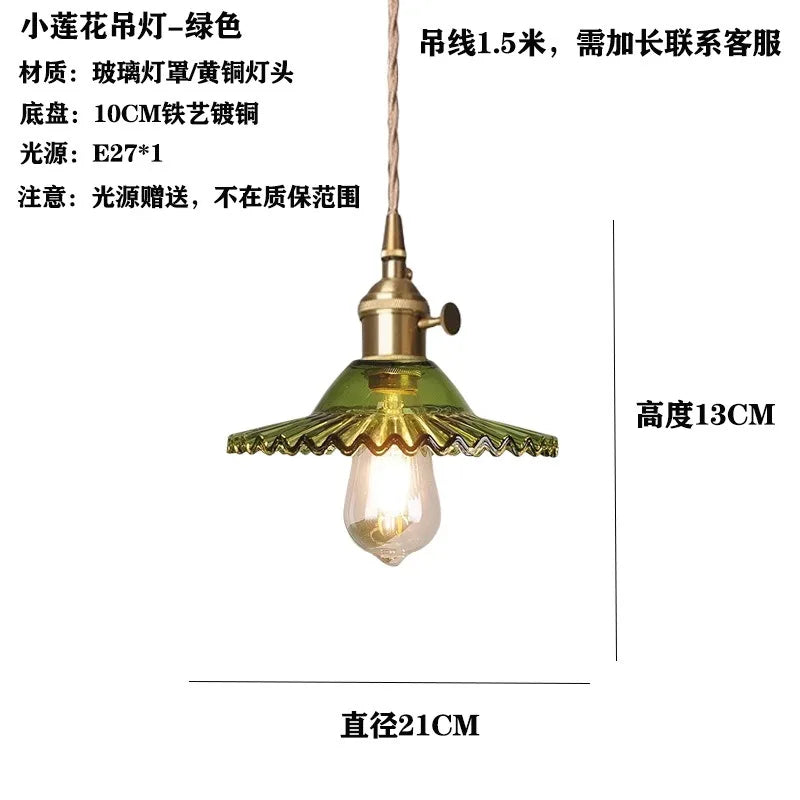 Green Glass LED Pendant Light