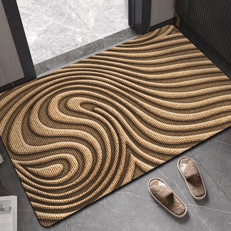 Geometric Stripe Door Mat