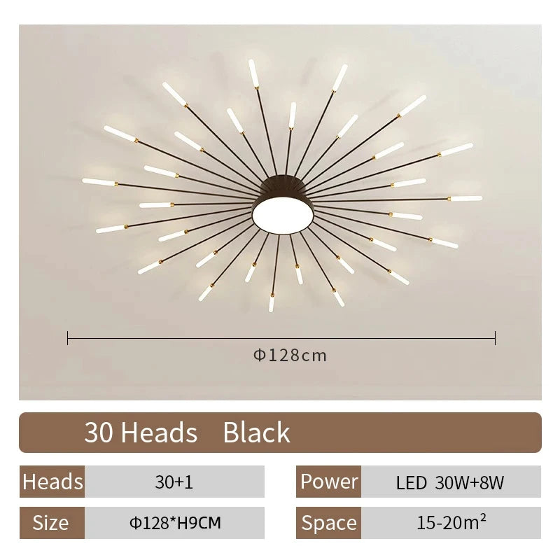 Creative Fan Shaped LED Ceiling Lamp Modern Living Room Light Home Decor Dining Bedroom Kids Room Interior Ceiling Pendant Lamp