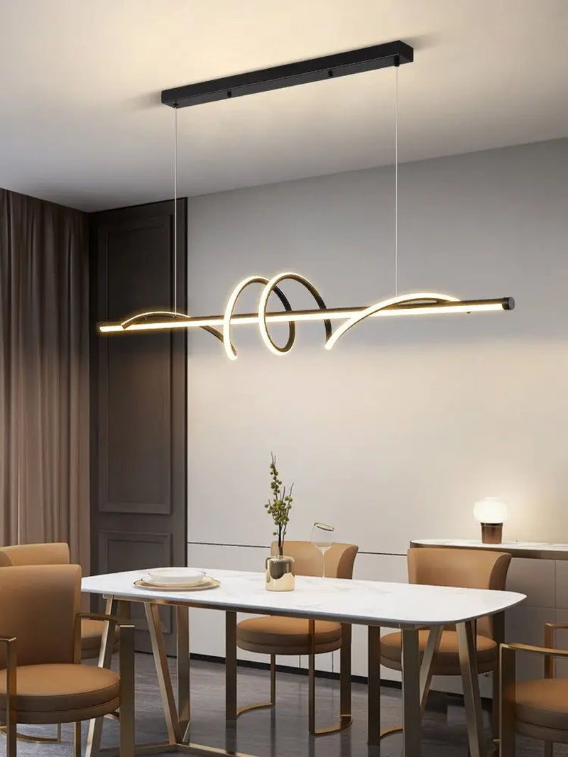 Modern Led Pendant Lights Home Decor for Living Room Dining Room Kitchen Office Bar Hanging Lamp Minimalist Chandelier Lustre