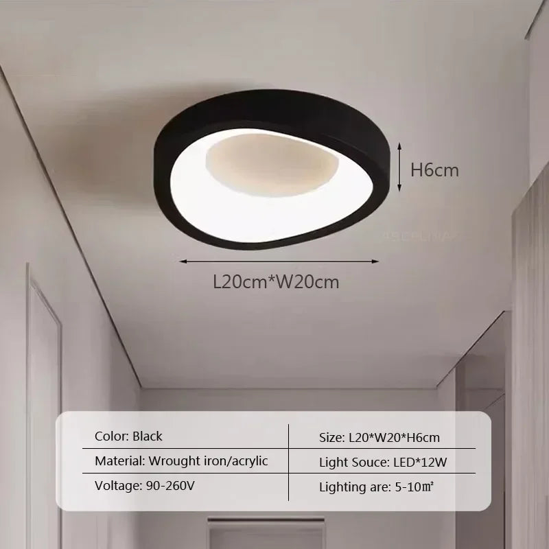 Nordic LED Ceiling Lamp for Living Dining Room Bedroom Aisle Cloakroom Balcony Ceiling Chandelier Indoor Decor Lighting Fixtures