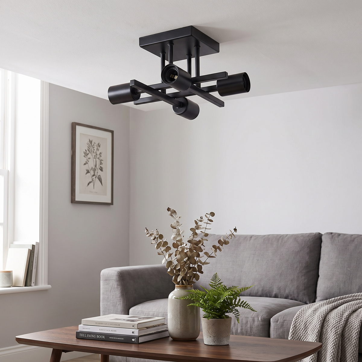 Nordic 4-Light Ceiling Lamp