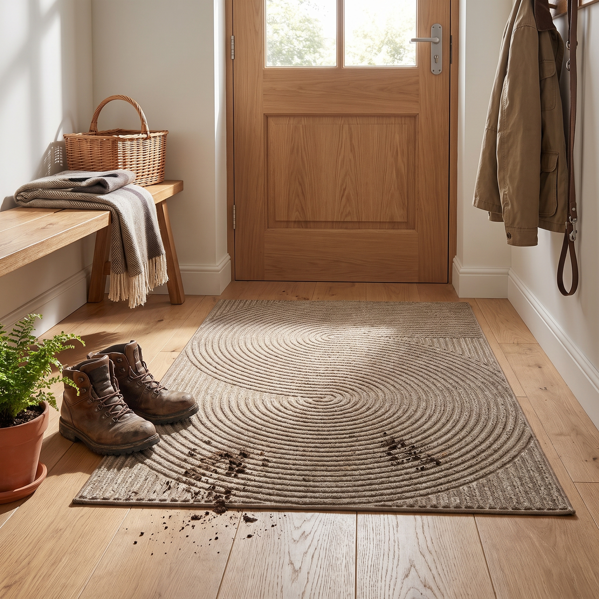 Geometric Stripe Door Mat