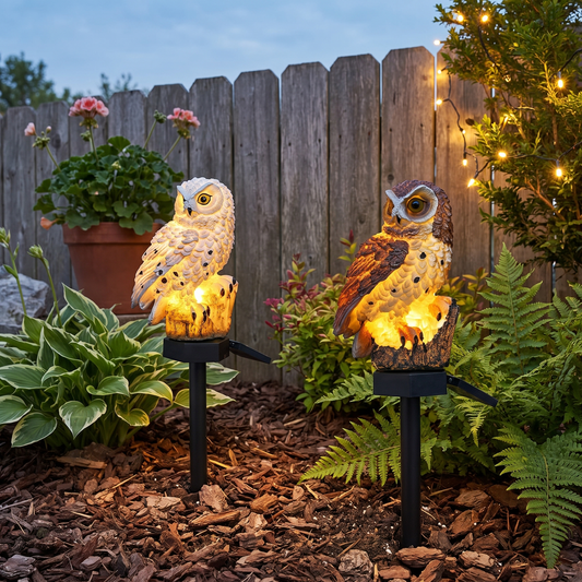 Solar Owl Garden Light