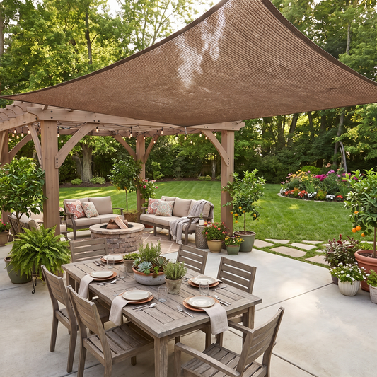 Brown UV Protection Shade Sail