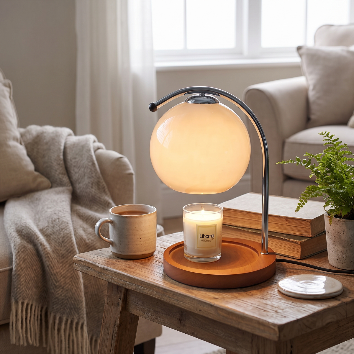 Retro Glass Candle Warmer Lamp